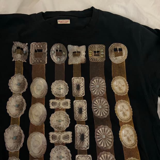 캐피탈 콘초 프린트 롱슬리브 블랙 3