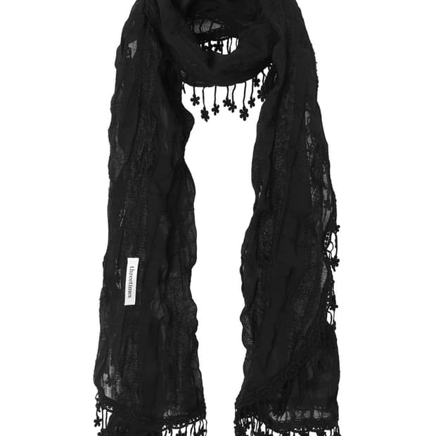 쓰리타임즈 델링 스카프 블랙 deling scarf