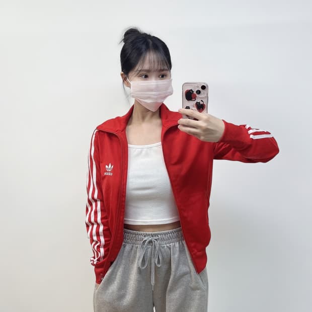 아디다스 파이어버드 트랙탑 져지 레드