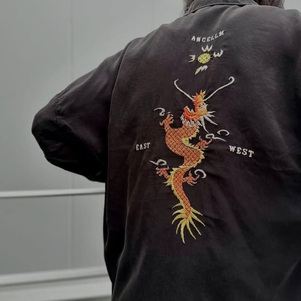 [2] 안셀름 AGING EMBROIDERY SHIRT 셔츠 블랙