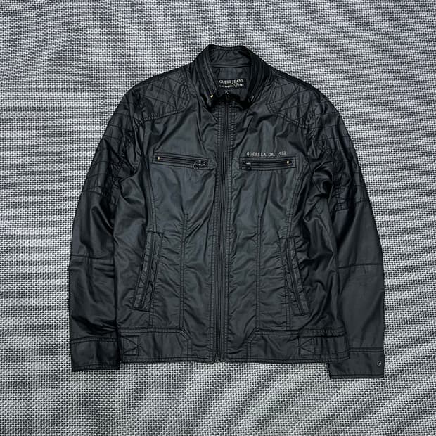 게스 00s 블랙 나일론 자켓