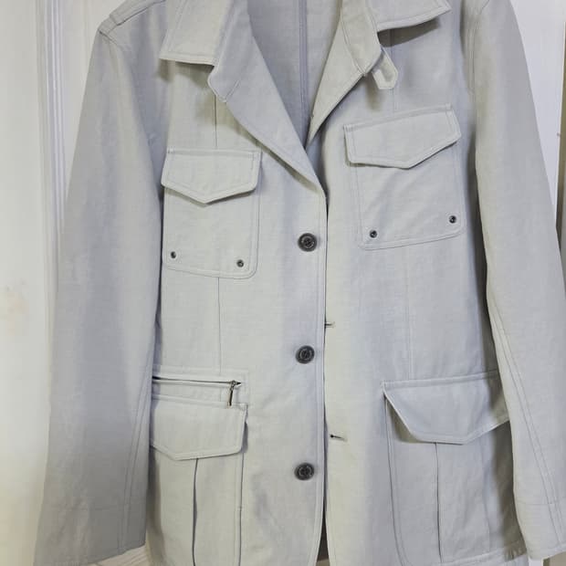 MACCHIO 오프화이트그레이 워크웨어자켓