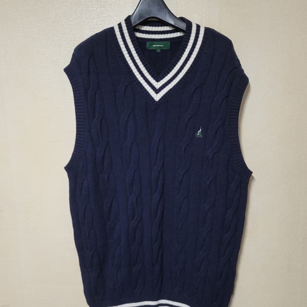 빈폴 브이넥 케이블 베스트