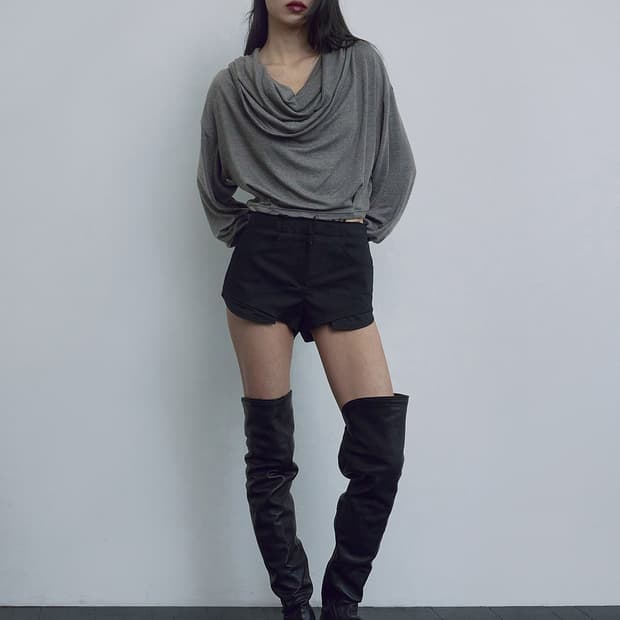 보헤미안서울 보헴서 COWL NECK HOODIE 그레이 새상품