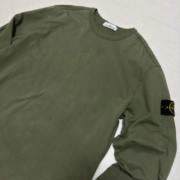 [백화점판,XXL] 스톤아일랜드 헤비코튼 롱슬리브 카키