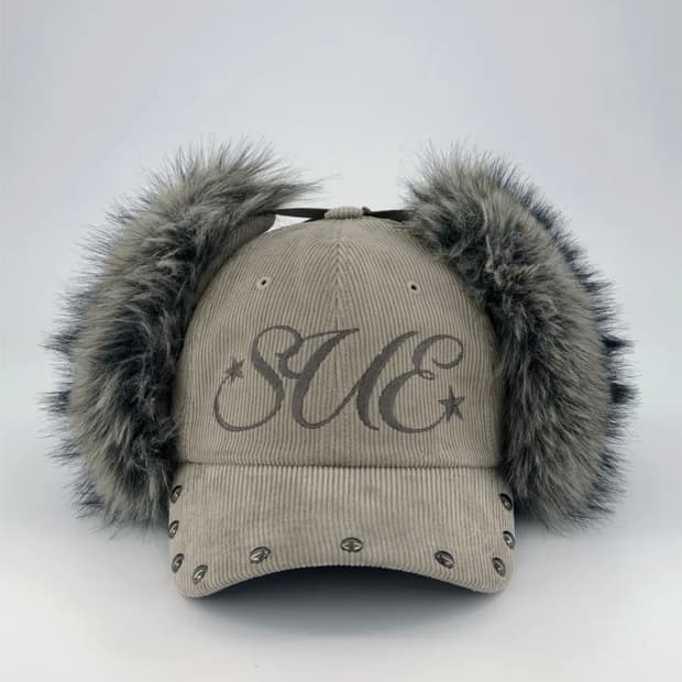 셋업이엑스이 쿄듀로이 퍼 이어플랩 캡