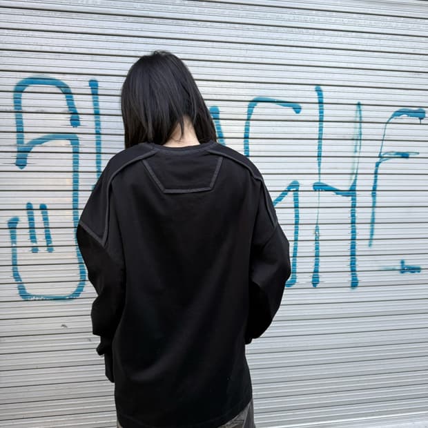 준지 파이핑 오버핏 롱 슬리브