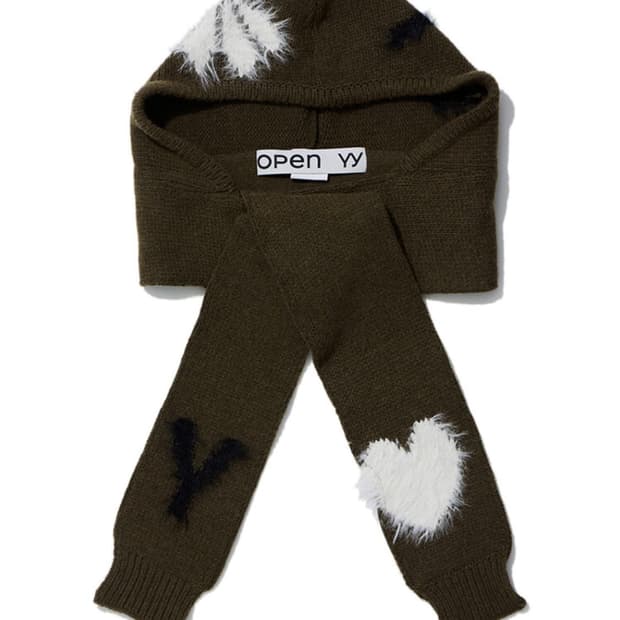 오픈와이와이 자카드 후디 머플러