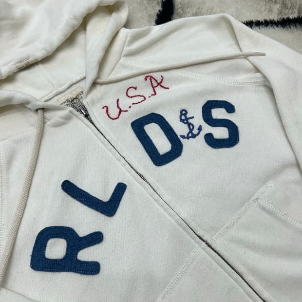 [M]폴로 데님앤서플라이 스펠아웃 후드집업/기모