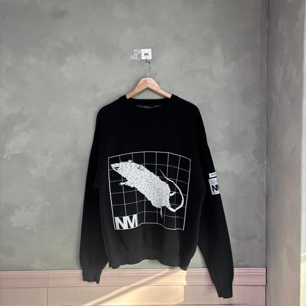 노메뉴얼 자카드 코튼 니트