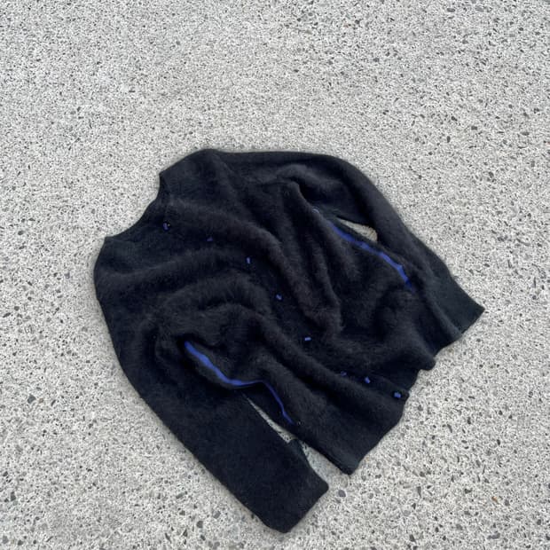 YOSHIO KUBO 앙고라 가디건