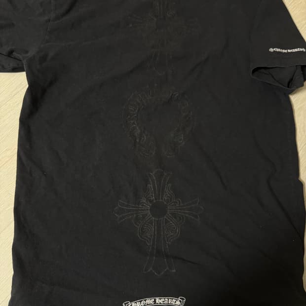 크롬하츠 트리플 로고 블랙 반팔 M