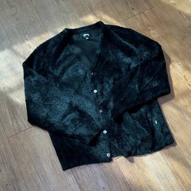 스투시 쉐기 가디건 블랙 l사이즈