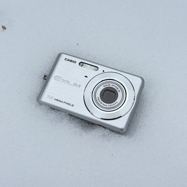 실버 빈티지 디카 카시오 엑슬림 Z77 작례o