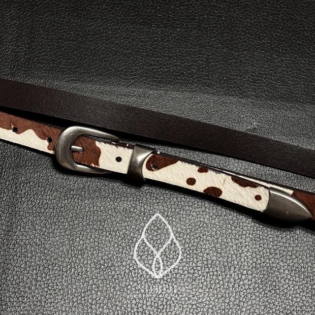 🌗 Cow hair western belt / 카우 웨스턴 소가죽 벨트