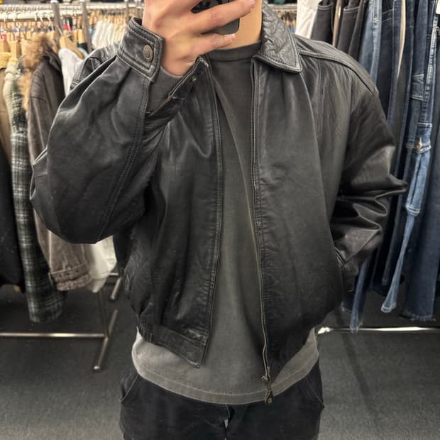 38)90’s M.Julian 빈티지 라이더 가죽 레더자켓