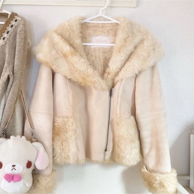 리즈리사 무스탕 자켓 히메갸루 라떼갸루 모리걸