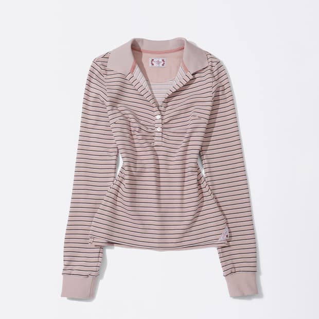 스컬프터 셔링 테니스 셔츠 핑크 xs