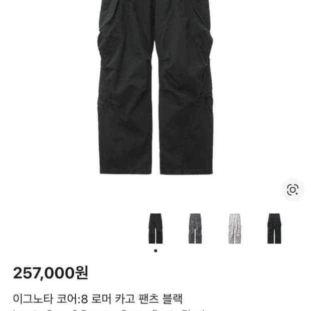 이그노타 코어8 카고팬츠 L사이즈 판매