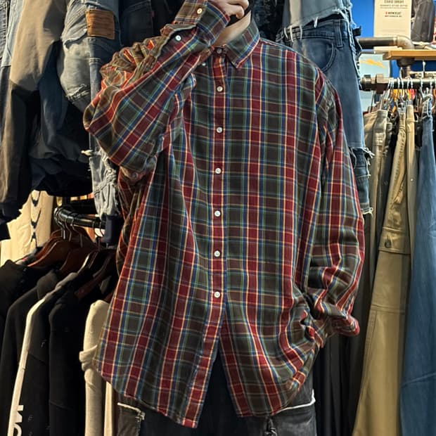 [No.9]Polo 폴로 체크 긴팔셔츠