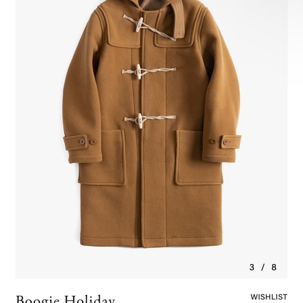부기홀리데이 더플 코트 카멜 XL