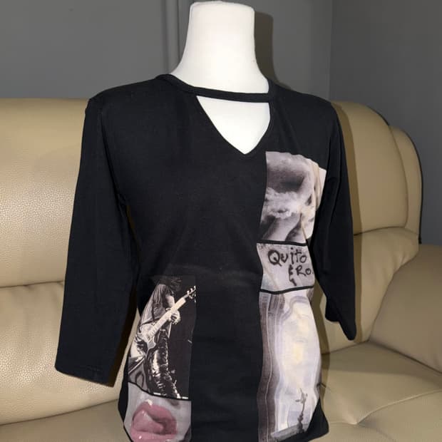photo graphic design cut-out top