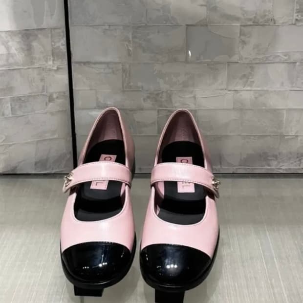 샤넬 턴락 메리제인 플랫 슈즈 38