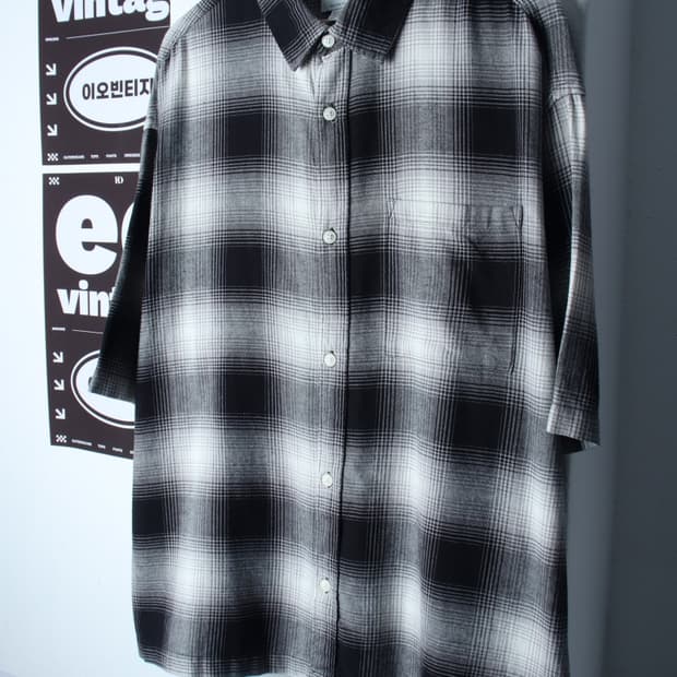 (2XL-3XL) 에이치앤엠 반팔 카라 티셔츠 셔츠 남방-H35011