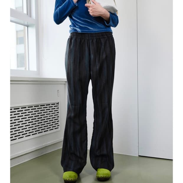 엔조블루스 웨이브 밴딩 부츠컷 팬츠 Smoky Green S