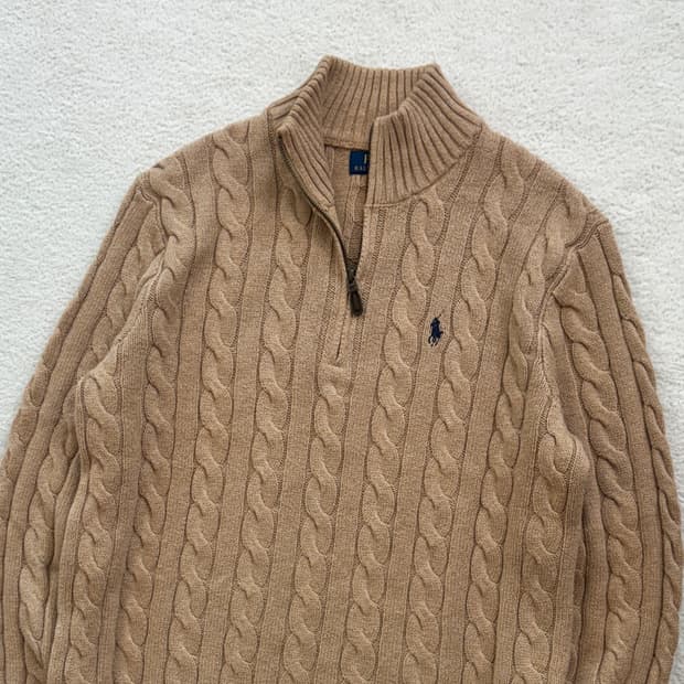 매장판 폴로 케이블 반집업