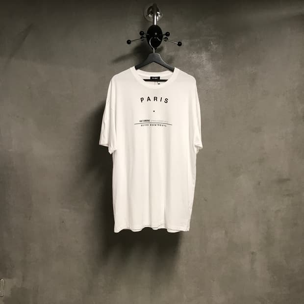 라프시몬스 화이트 반팔 티셔츠 XL