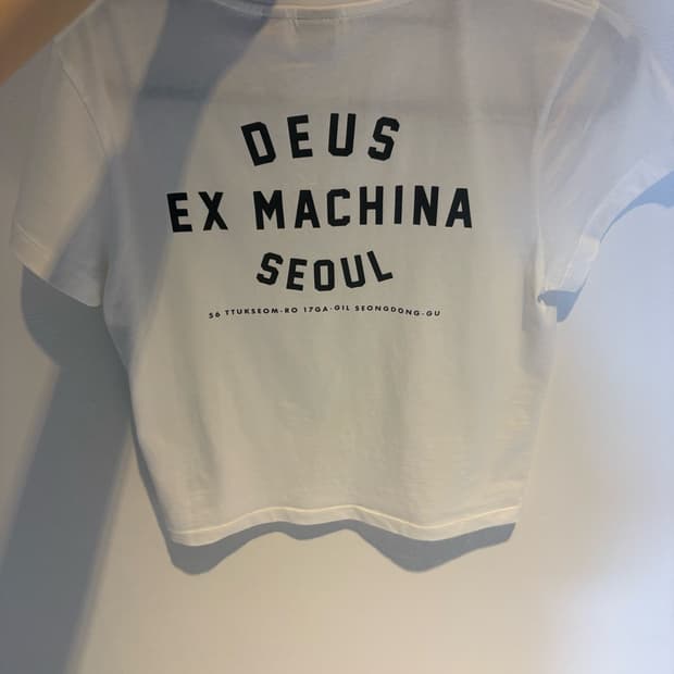 (W) 데우스 엑스 마키나 크롭 티셔츠 화이트
