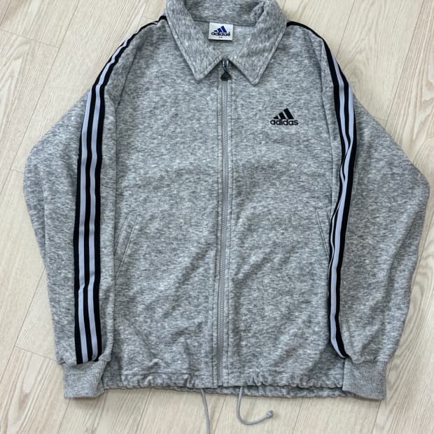 90‘s 아디다스 서독제 트랙탑 져지 후리스 회검