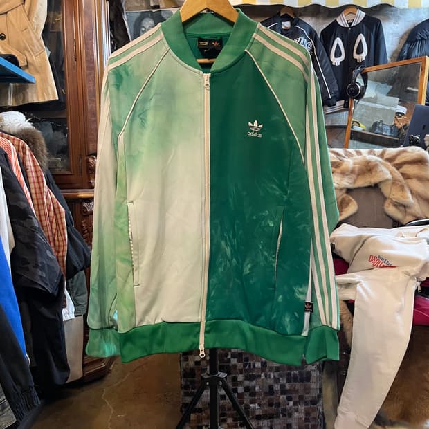 아디다스 X 퍼렐 윌리엄스 타이다이 트랙탑 저지 자켓 그린