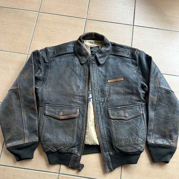 90‘s Avirex 아비렉스 A-2 레더자켓