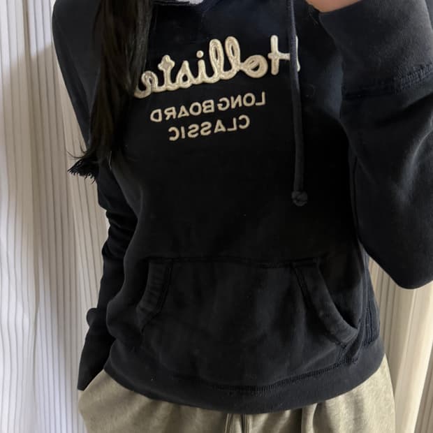 홀리스터 네이비 후드티 L