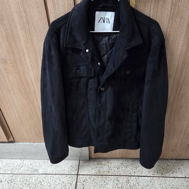 자라 블랙 스웨이드 트러커 자켓 L