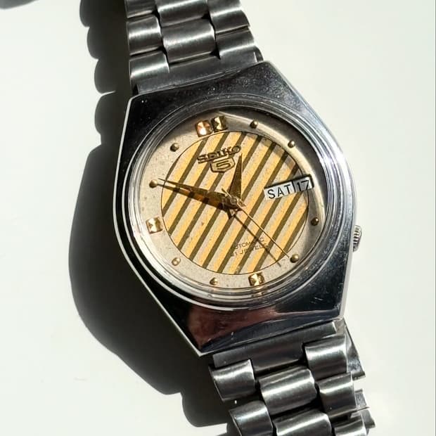 70s Seiko5 Automatic Vintage Metal Watch