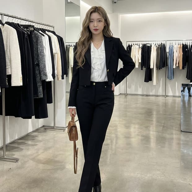 에스카다 ESCADA 코튼 스트레이트 팬츠_34