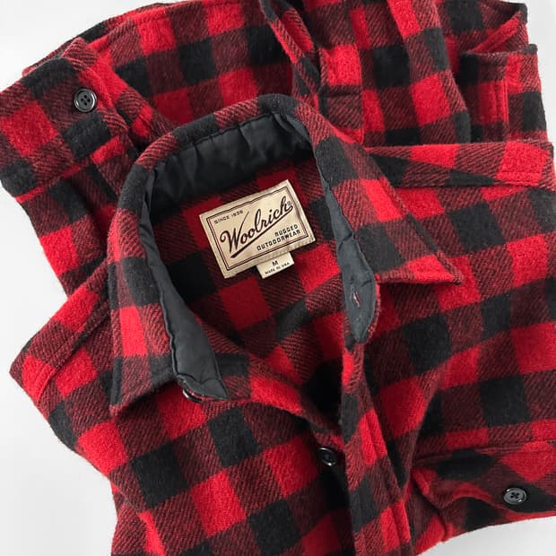 90s 빈티지 울리치 버팔로 체크 울 셔츠