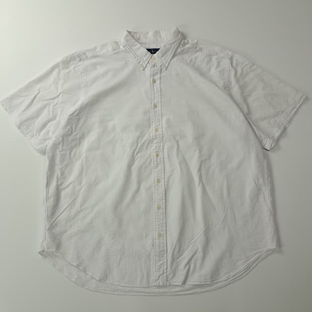 CK503 2XB 폴로 시어서커 화이트 반팔 셔츠 남방