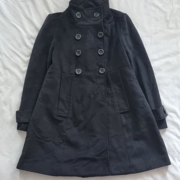 빈티지 모리걸 하구미 갸루 긱시크 블랙 코트