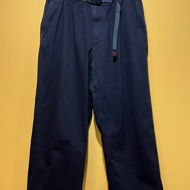 [L] 그라미치 와이드 팬츠 블랙 코튼 이지 벨트