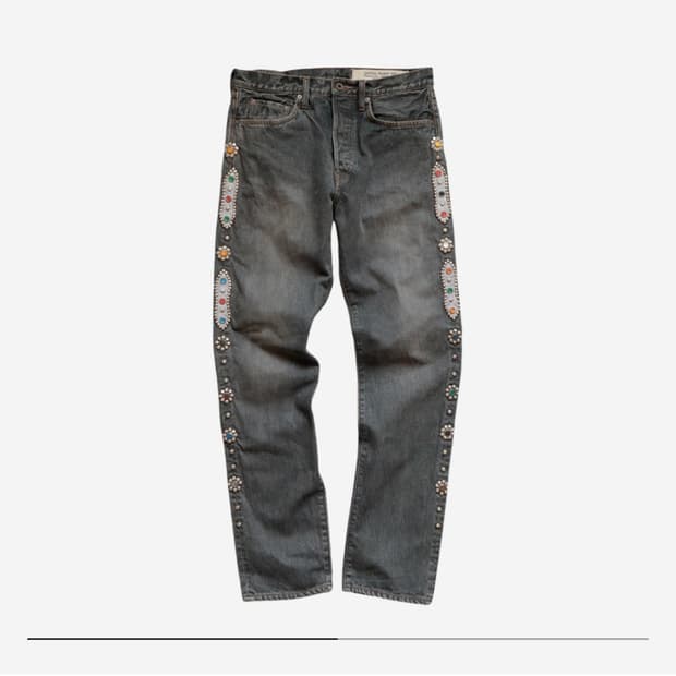 Kapital 14온즈 데님 5P 몽키 시스코 잼스톤 블랙