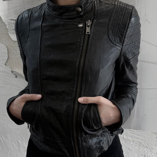 Goat skin rider jacket