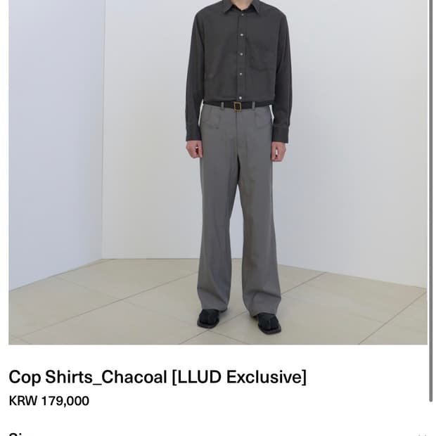 아이엘 콥셔츠 차콜 48