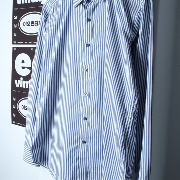 (L-XL) 레노마 셔츠 남방 스트라이프 블루 놈코어-H32654