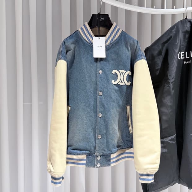 (A+/M) / 셀린느 데님 루즈 트리옹프 테디 트레일 워시 자켓