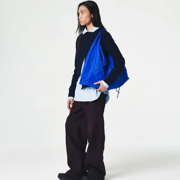 [EE] NOUVMAREE 가먼트 다이드 2Way 토트백(블루)