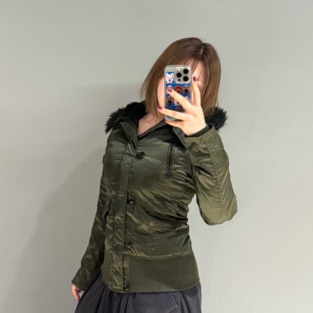 Hood fur n2b 2-way zipper jumper